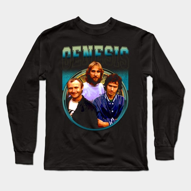 Ripples in Style Genesis Band Tees, Create Fashion Waves with the Prog-Rock Icons Long Sleeve T-Shirt by Insect Exoskeleton